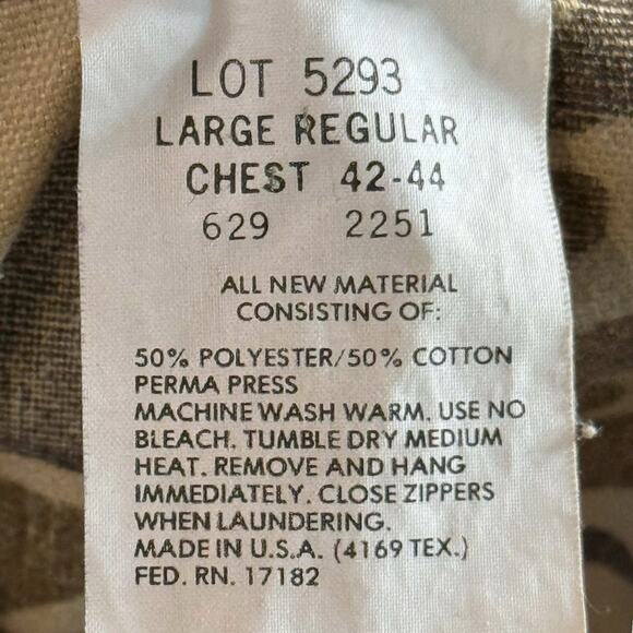 VTG Walls Coveralls Mens Brown Tan Camouflage Full Button Hunting Gorpcore 42-44 - Picture 7 of 8